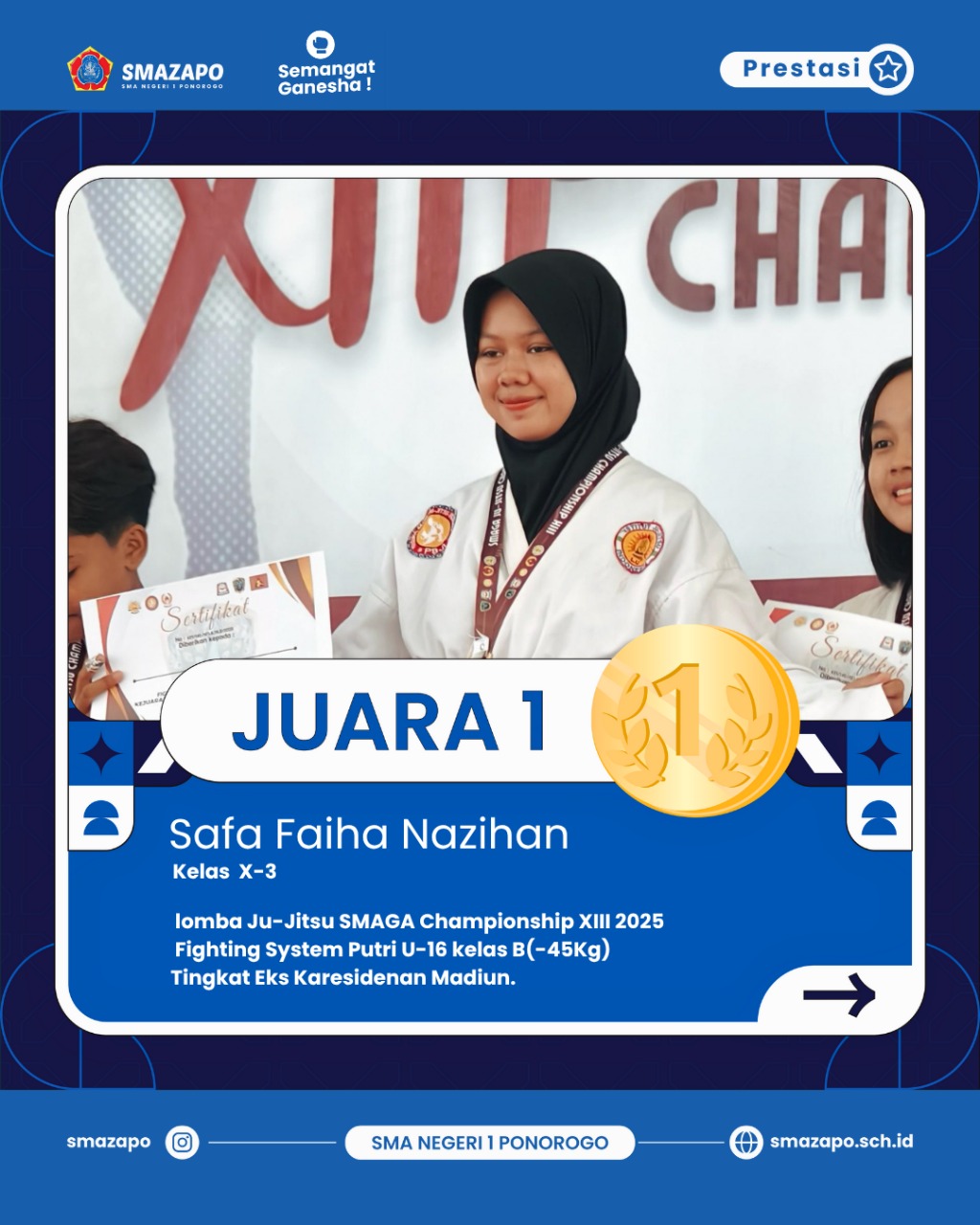 Dokumentasi prestasi tari kreasi SMA Negeri 1 Ponorogo.